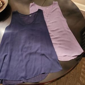 (2) LOFT sleeveless shirts